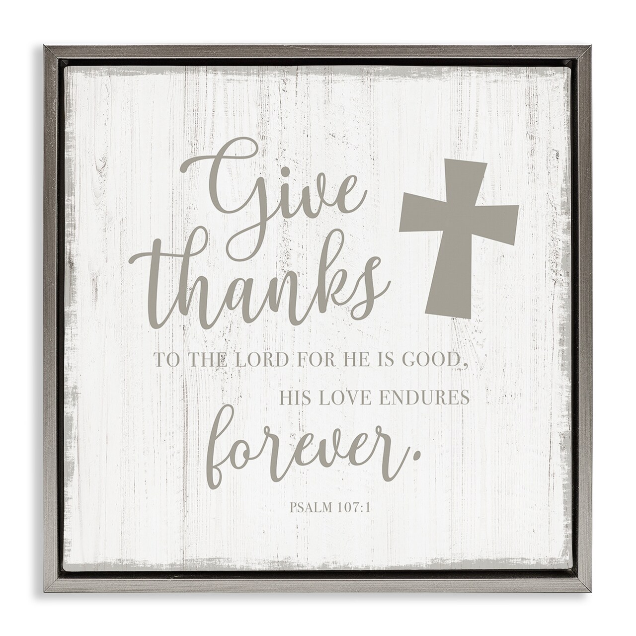 Stupell Industries Give Thanks Religious Proverb Floating Frame By CAD Designs